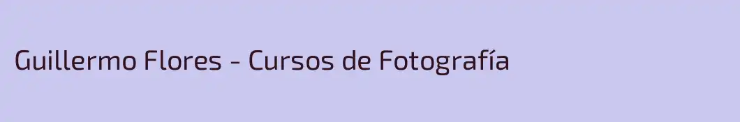 Guillermo Flores - Cursos de Fotografía